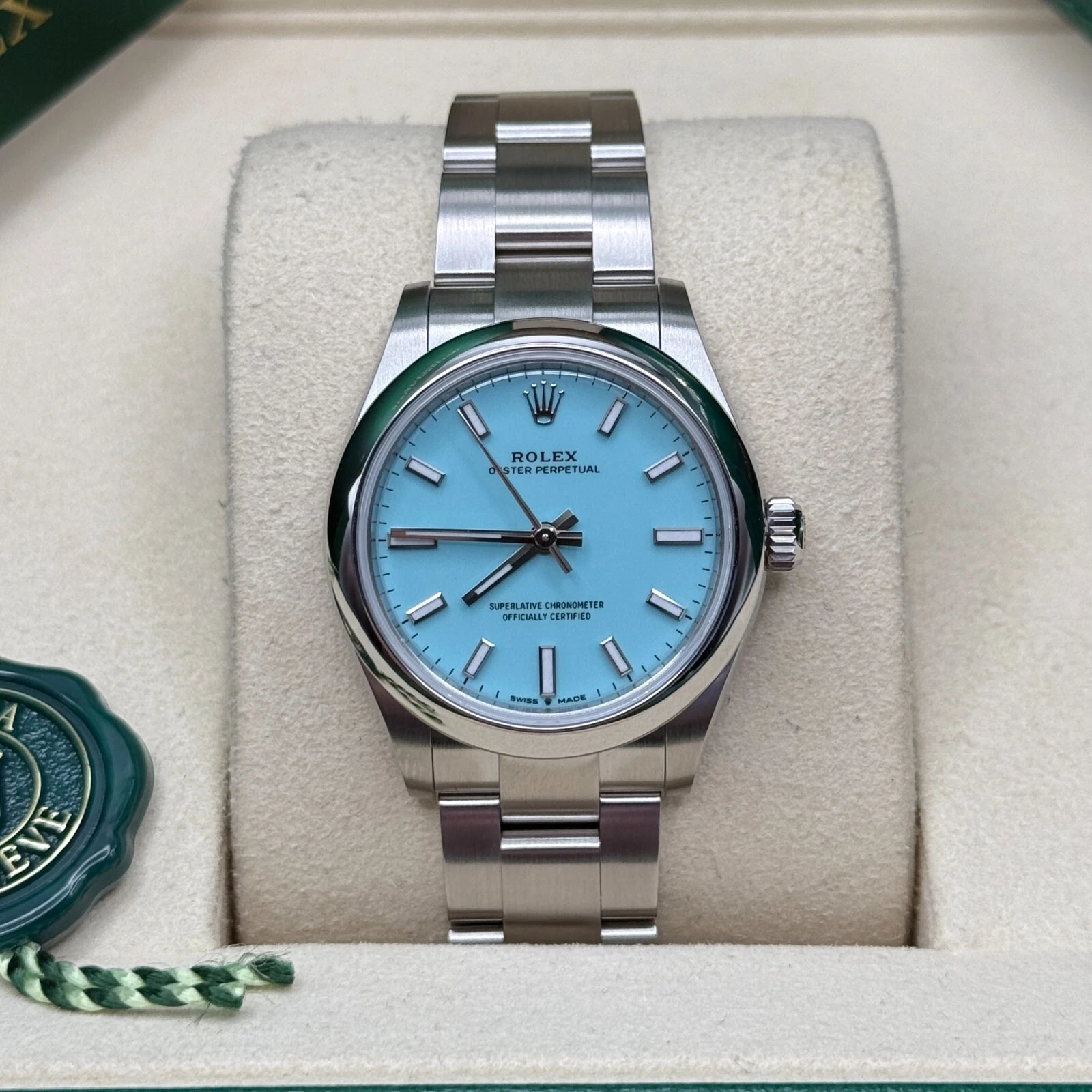 RLX Oyster Perpetual 31mm 277200-0007 Turquoise Dial Oyster Bracelet Watch - LITELUX