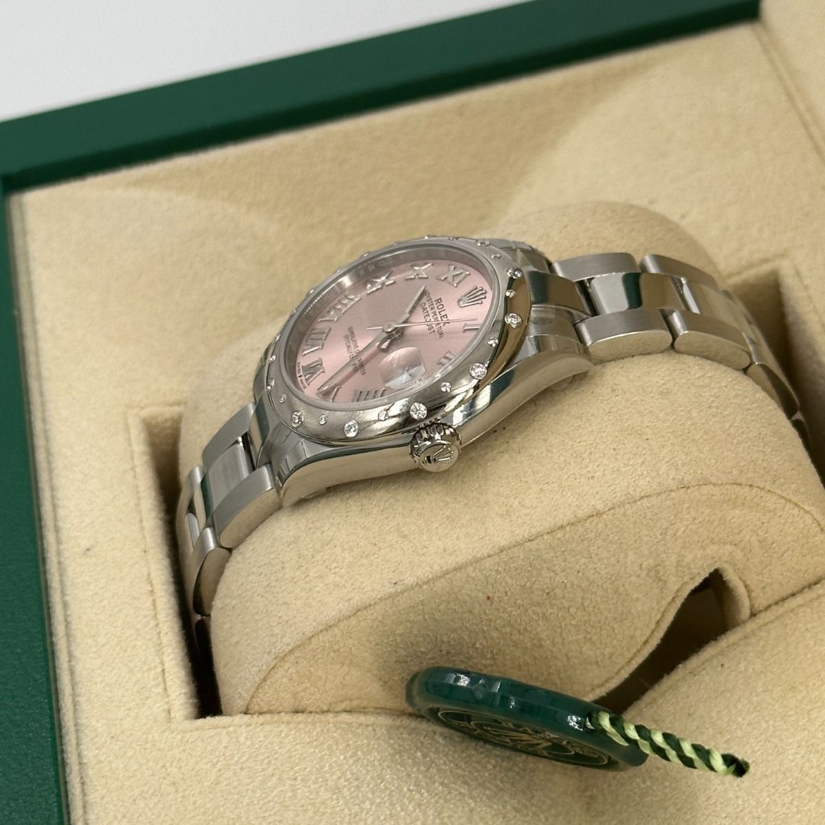 RLX Datejust m278344-0021/0022 Pink Dial 31mm Domed Diamond Oyster Watch - LITELUX