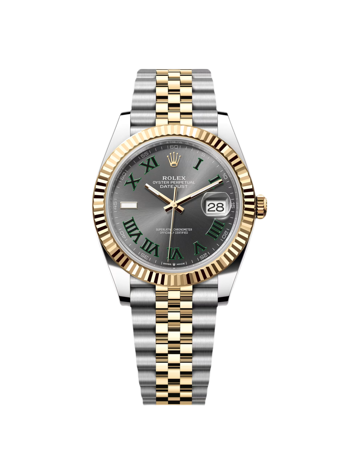 RLX Datejust 41mm 126333 Two-Tone Yellow Gold Fluted Bezel