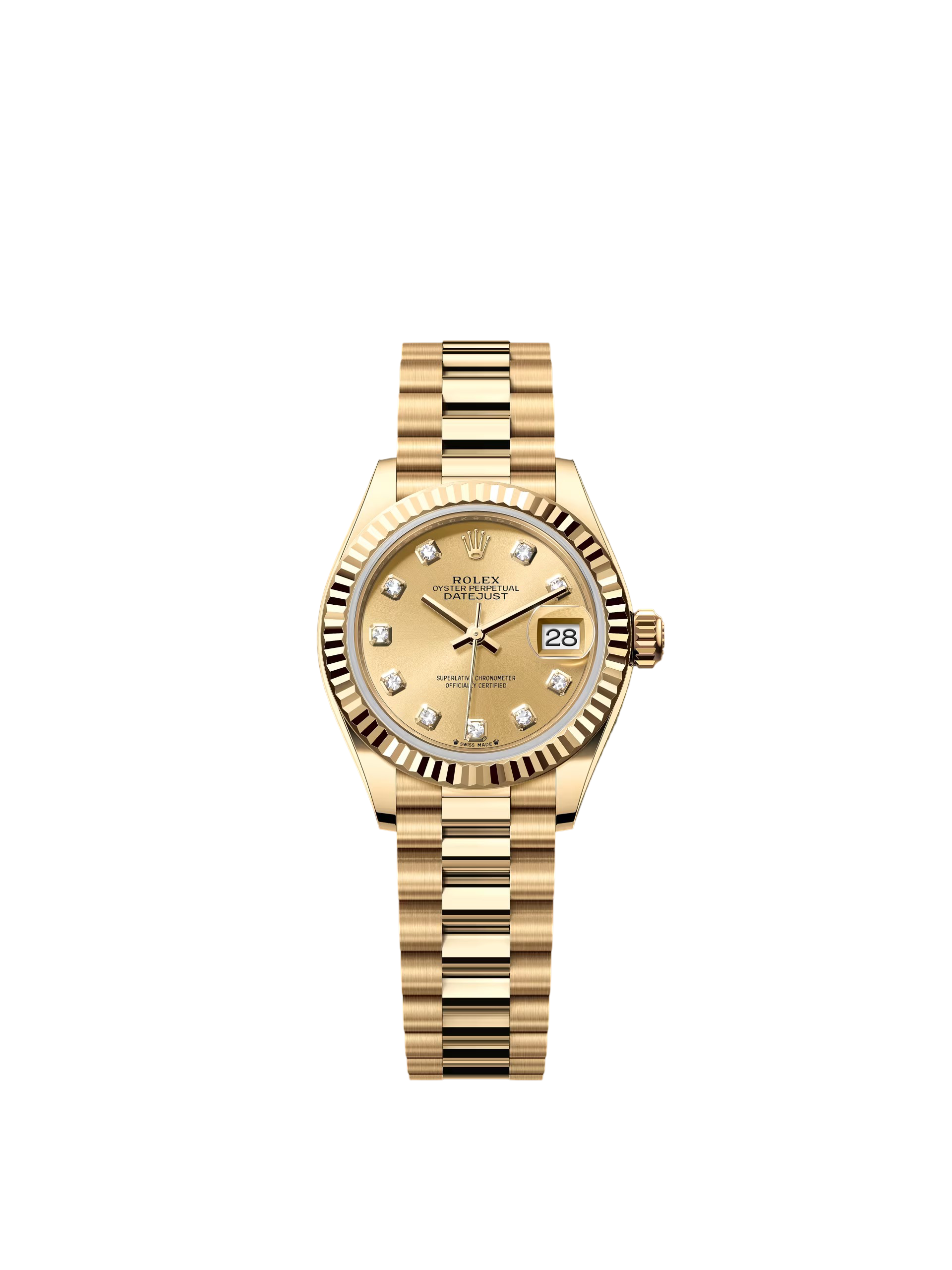 RLX Lady-Datejust 28mm 279178 Champagne Diamonds Dial - LITELUX