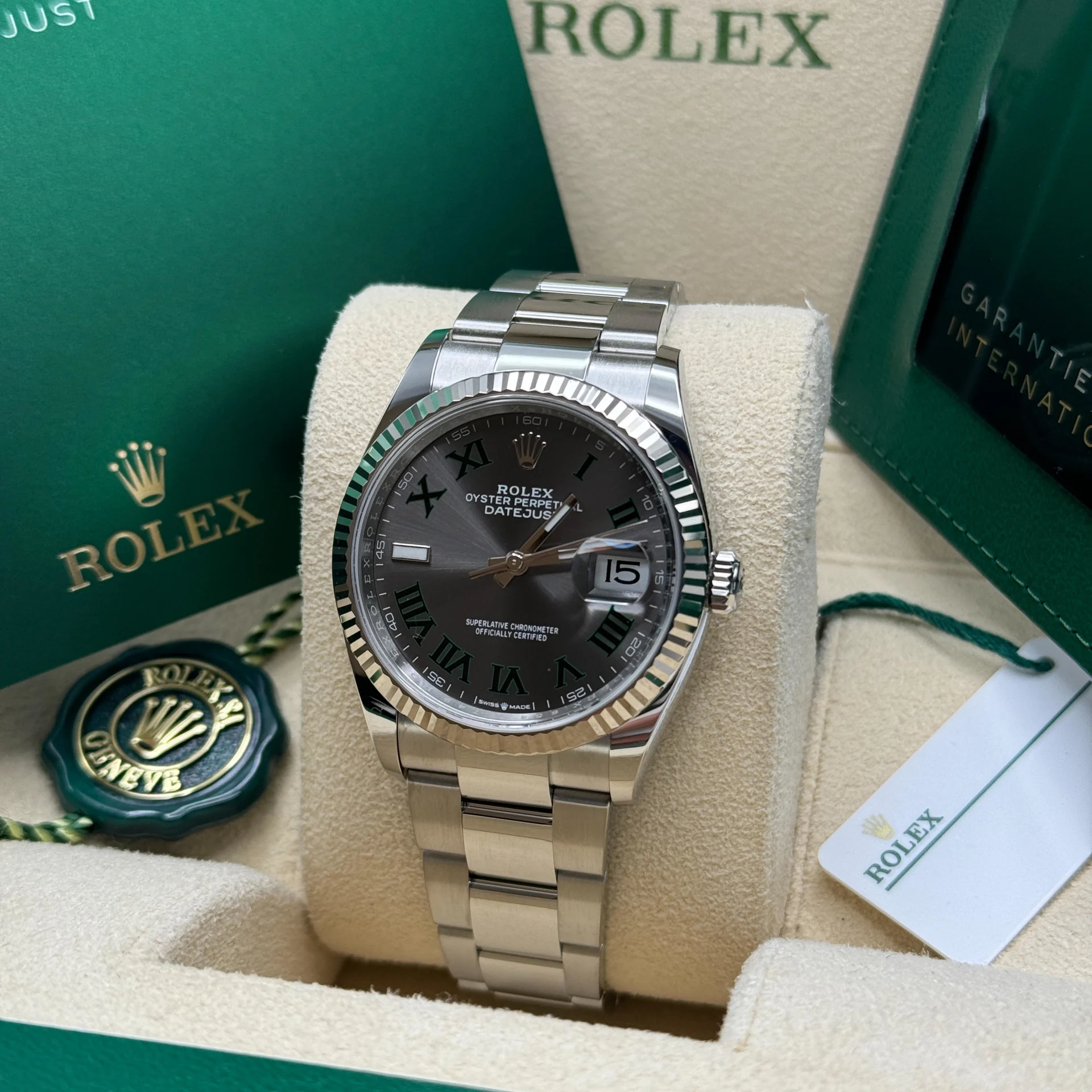 RLX Datejust 36mm 126234 Datejust Slate Roman Dial Jubilee Watch - LITELUX