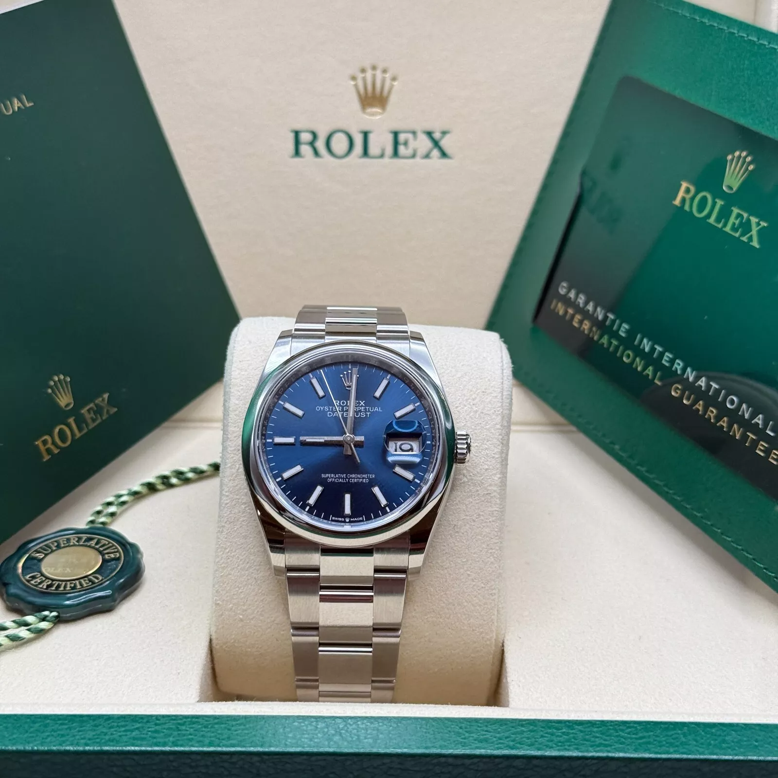 RLX Datejust 36mm 126200 Stainless Steel Blue Dial Oyster Watch - LITELUX