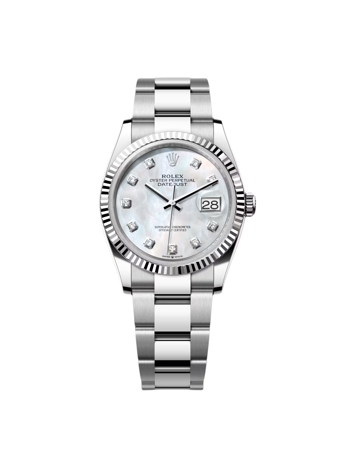 RLX Datejust 36mm 126234 Mother of Pearl Diamond Dial Oyster Stainless Steel - LITELUX