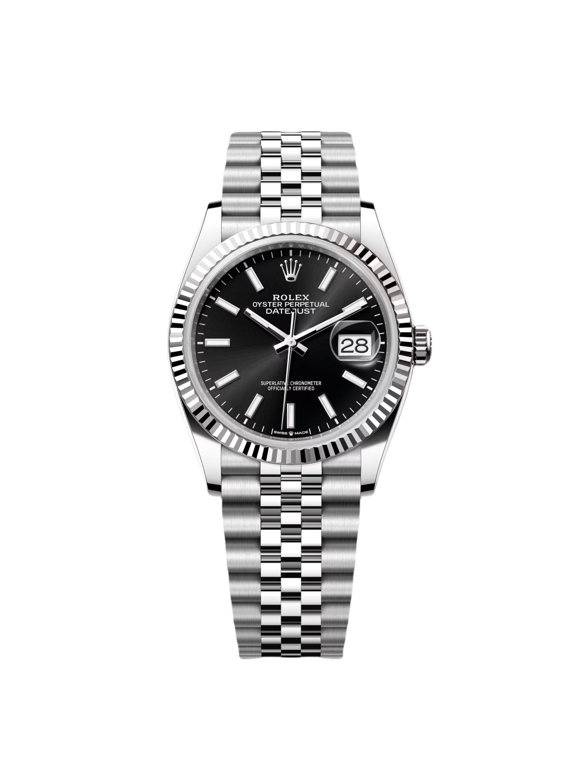 RLX Datejust 36mm 126234 Black Index Jubilee Stainless Steel Mens Watch - LITELUX