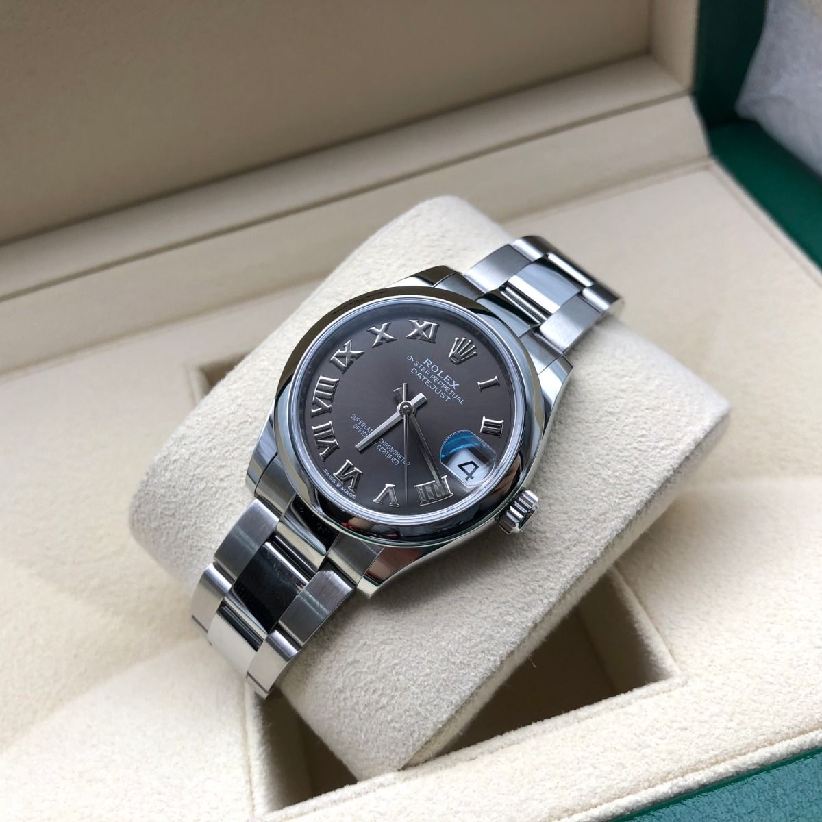 RLX Datejust m278240-0015/0016 31mm Dark Grey Roman Domed Bezel Oyster Oystersteel - LITELUX