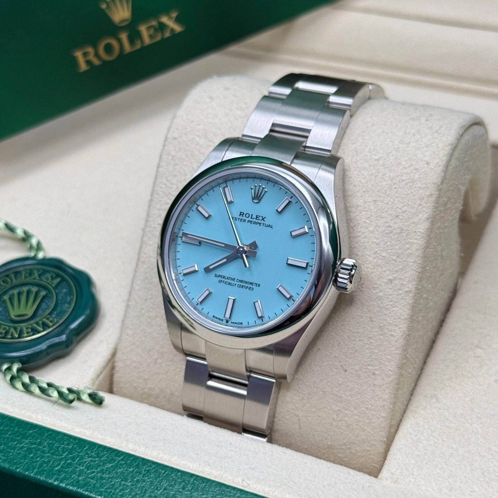 RLX Oyster Perpetual 31mm 277200-0007 Turquoise Dial Oyster Bracelet Watch - LITELUX
