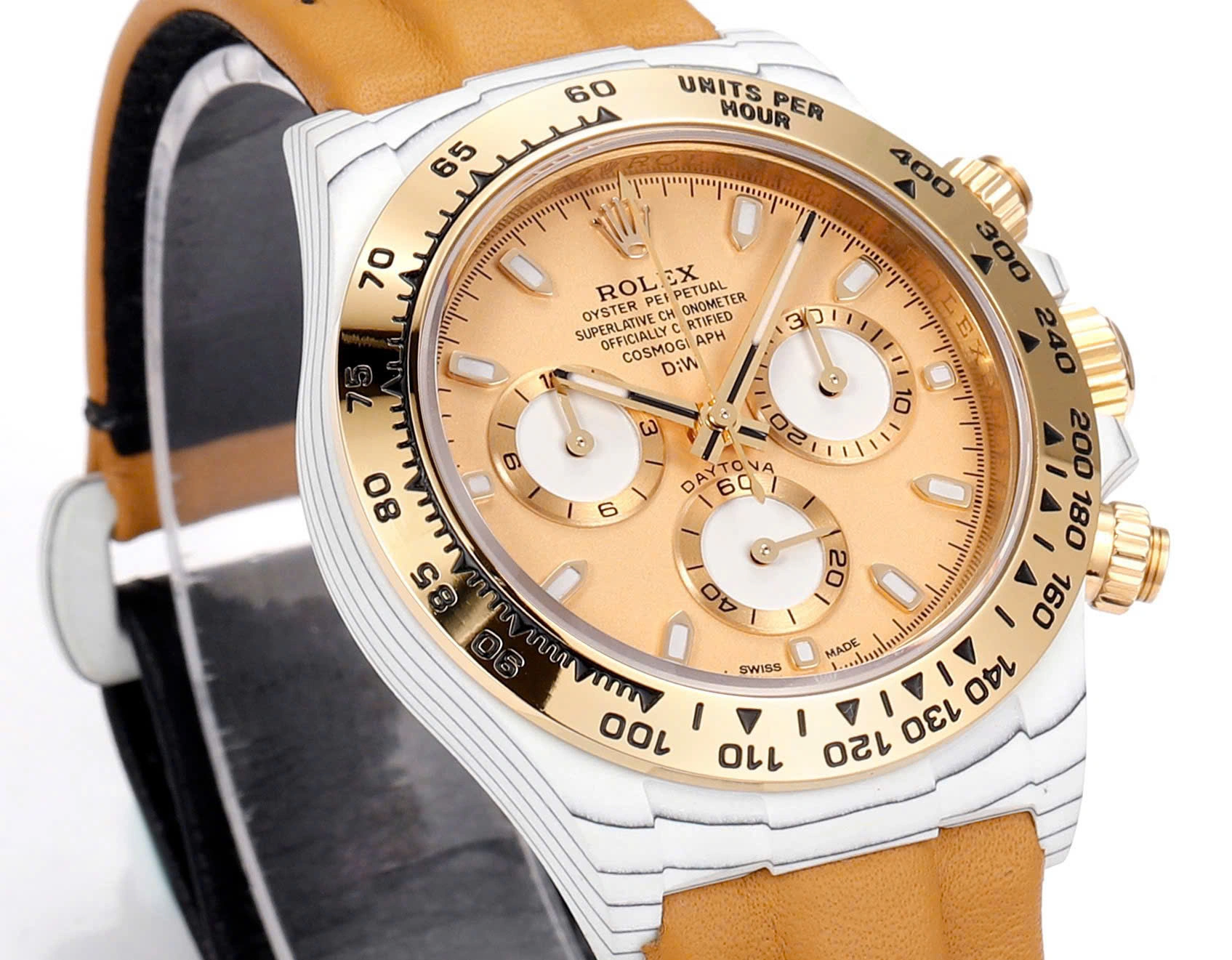 12A(Swiss movement)【Rolex Cosmograph Daytona DIW Golden Essence 40mm Replica 1:1 – Top Quality Version - LITELUX