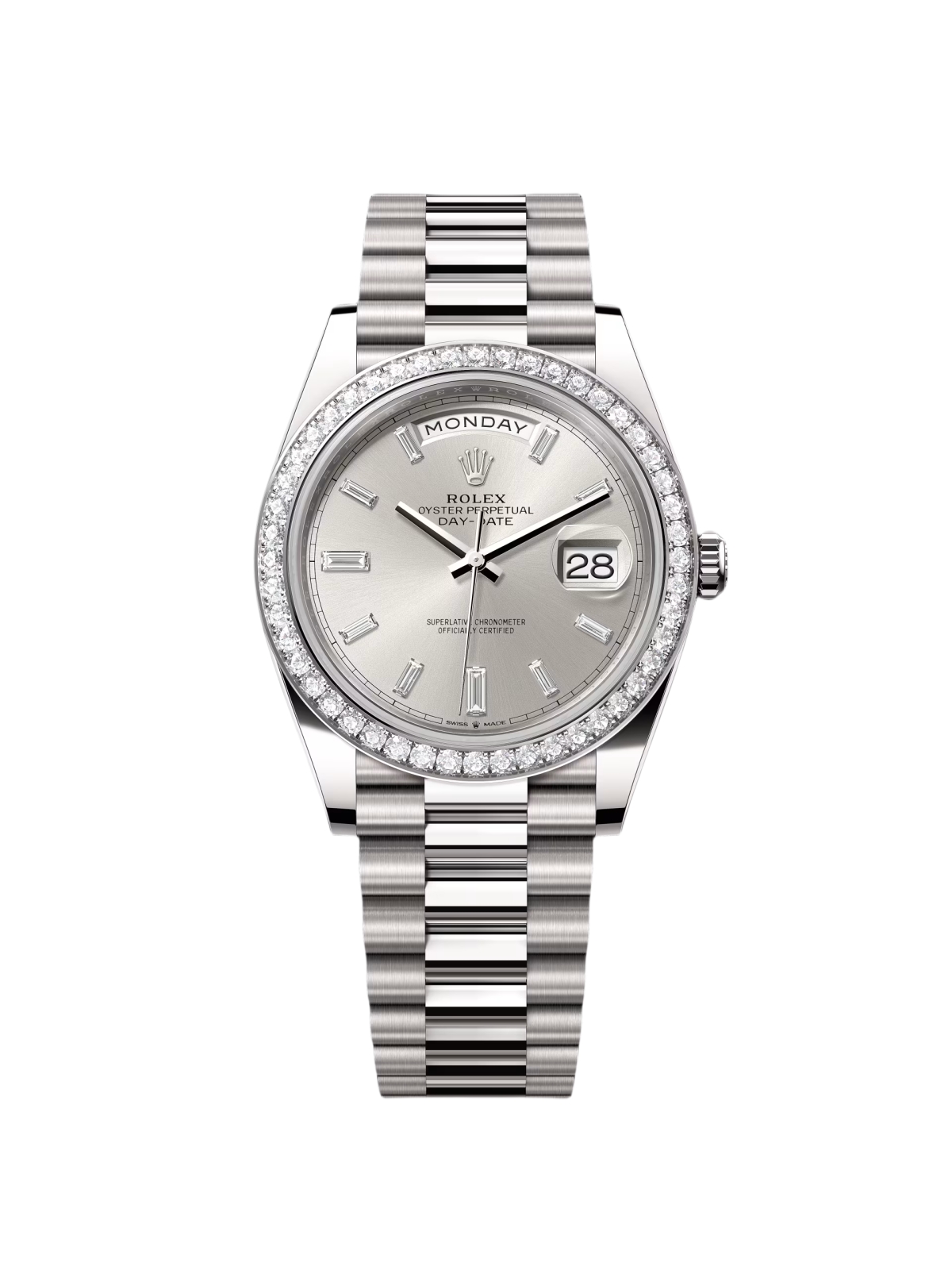 RLX Day-Date 40mm 228349RBR-0001 Silver Dial President Bracelet - LITELUX