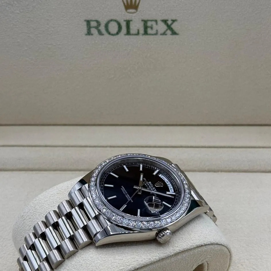 RLX Day-Date 40mm 228349RBR-0002 Bright Black Dial President Bracelet - LITELUX