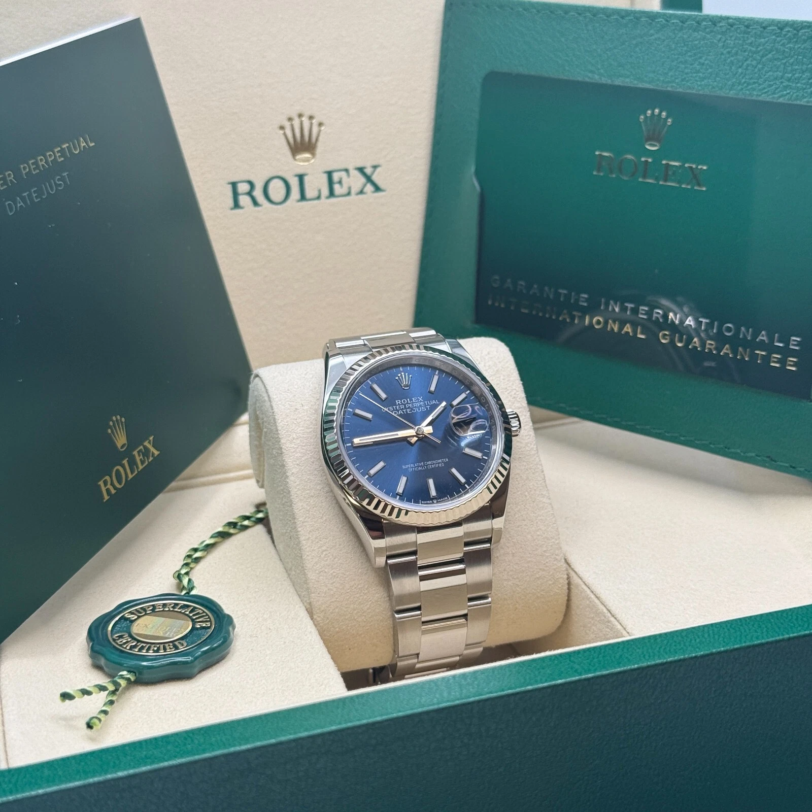 RLX Datejust 36mm 126234 Blue Index Dial 36mm Oyster Stainless Steel - LITELUX