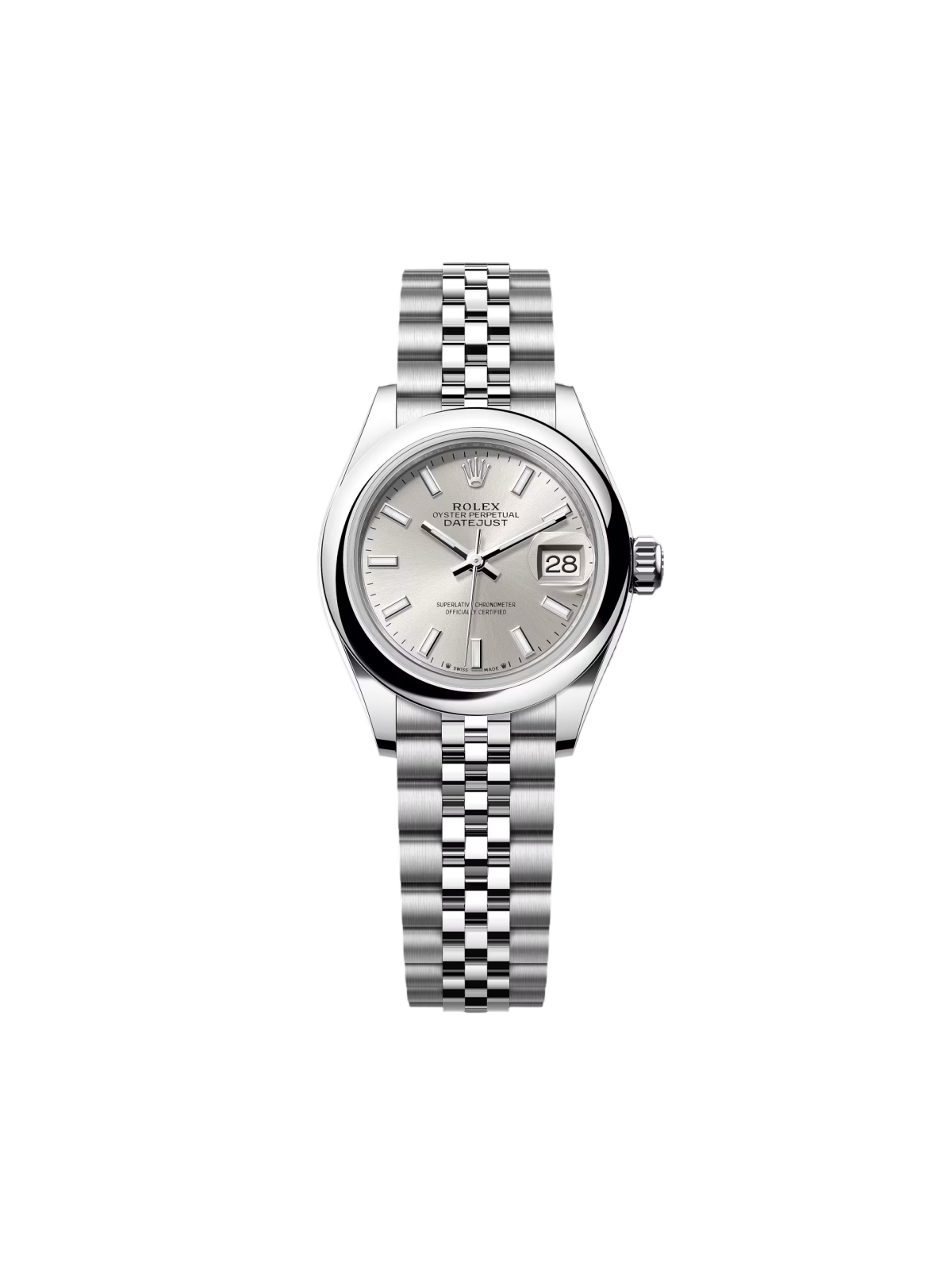 RLX Lady-Datejust 28mm m279160 Oyster Perpetual Silver Dial Oyster Bracelet - LITELUX