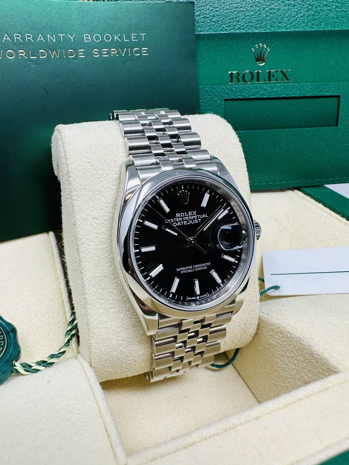 RLX Datejust 36mm 126200 Stainless Steel Black Dial Jubilee Watch - LITELUX