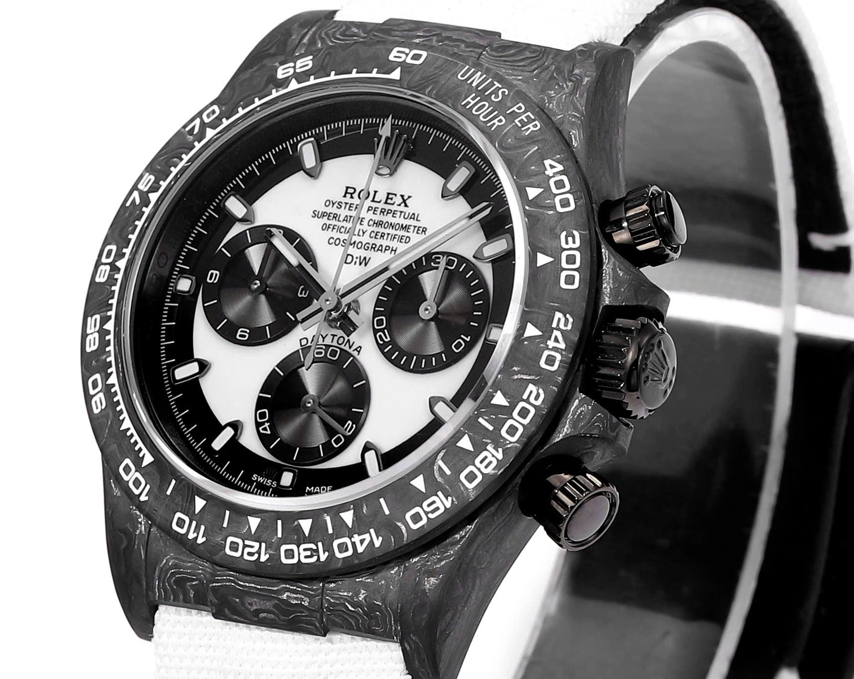 12A(Swiss movement)Rolex Cosmograph Daytona DIW Cream Carbon 40mm Replica 1:1 – Top Quality Version - LITELUX