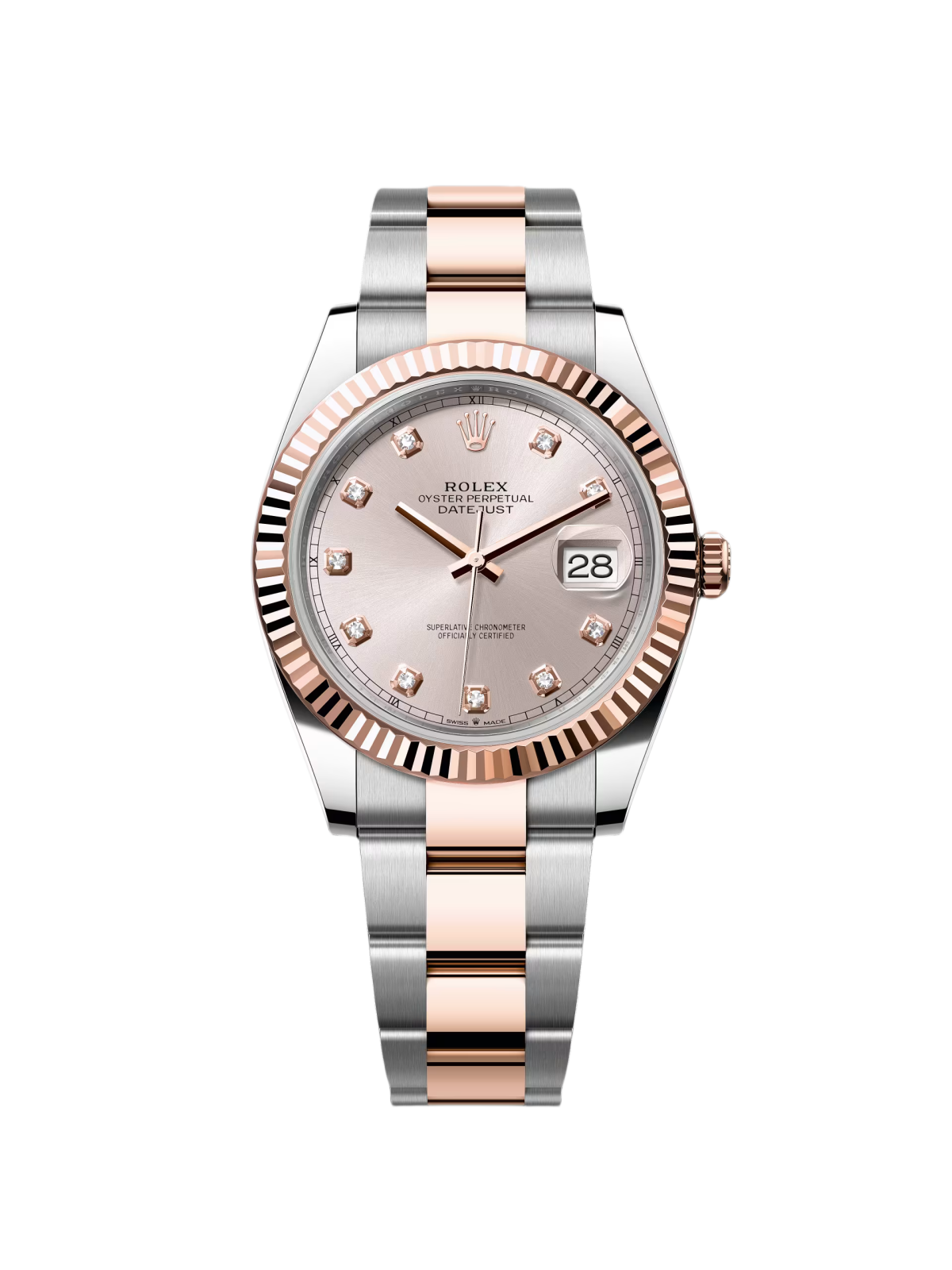 RLX Datejust 41mm 126331 Sundust Diamond Jubilee Steel and Everose Gold Watch - LITELUX