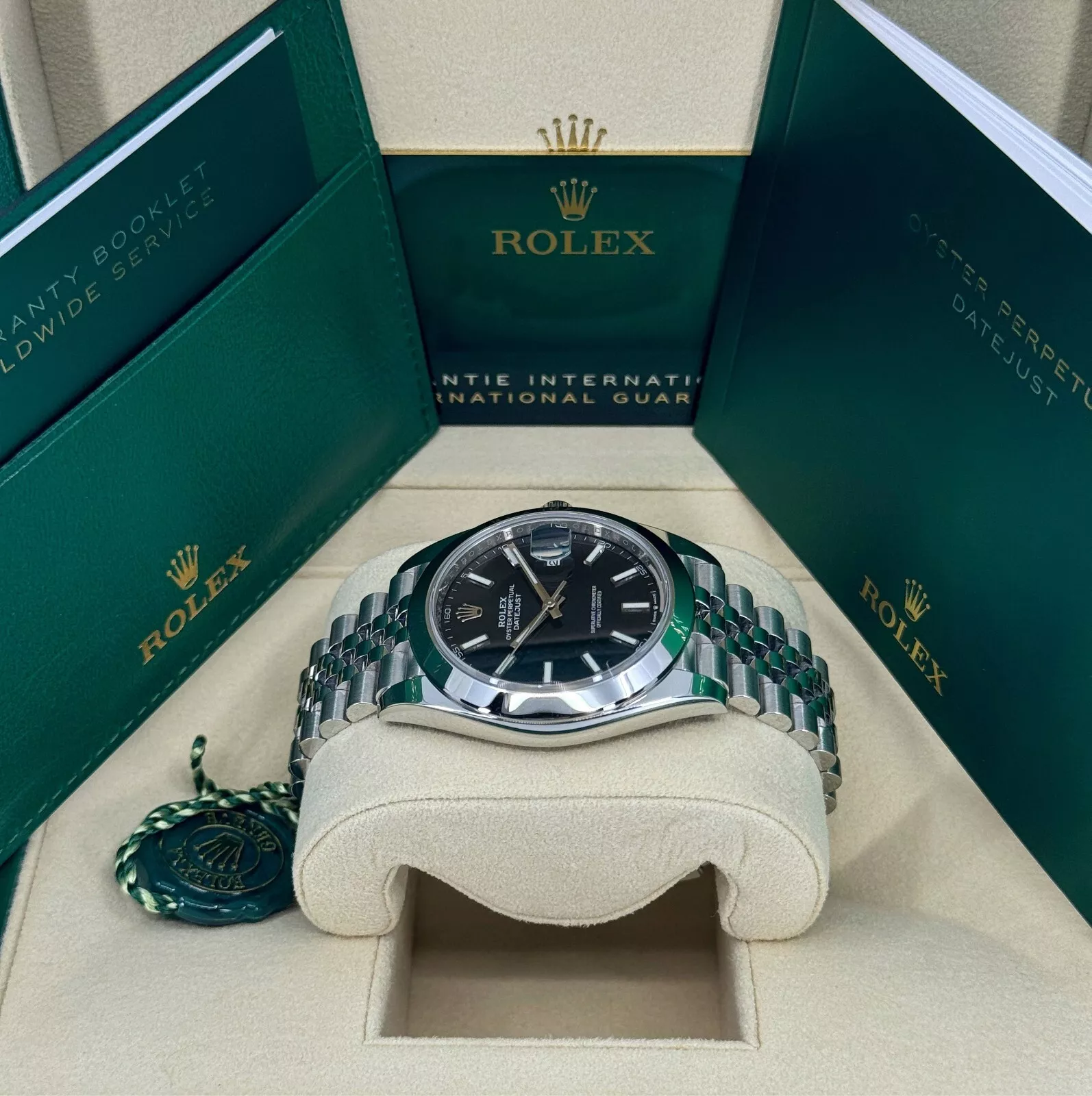 RLX Datejust 41mm 126300 Black Index Oyster 41mm Stainless Steel Watch - LITELUX