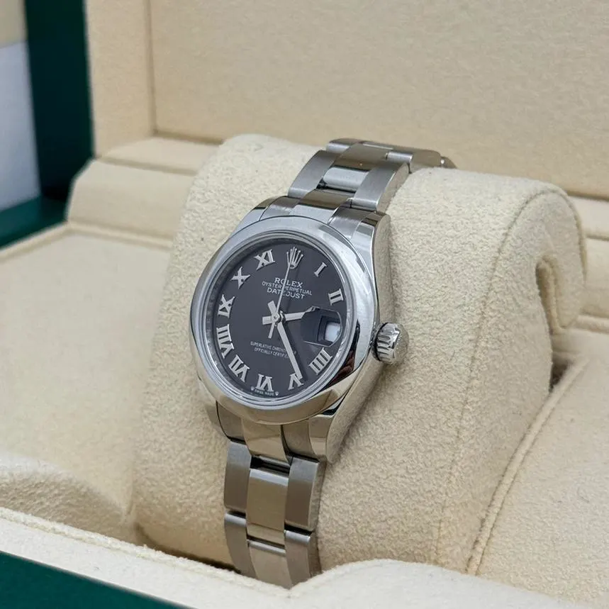 RLX Lady-Datejust 28mm m279160 Oyster Perpetual Dark Grey Dial Oyster Bracelet - LITELUX