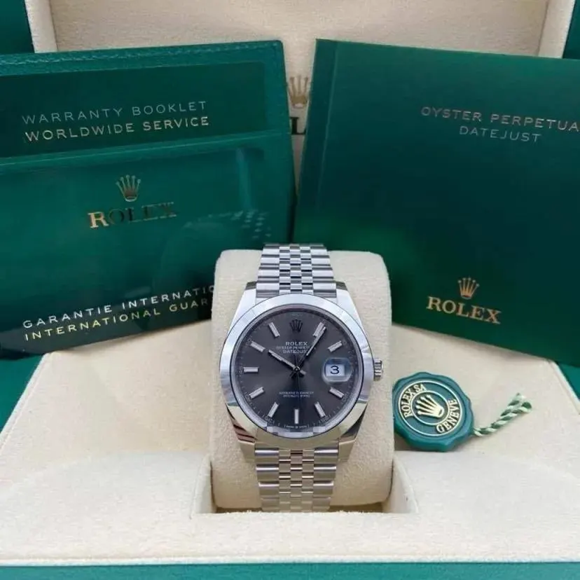 RLX Datejust 41mm 126300 Slate Index Jubilee Stainless Steel Watch - LITELUX