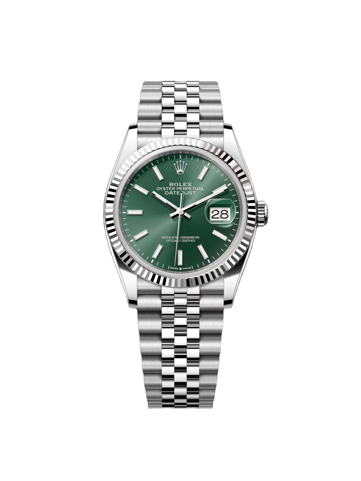 RLX Datejust 36mm 126234 Mint Green Dial Jubilee Bracelet Watch - LITELUX