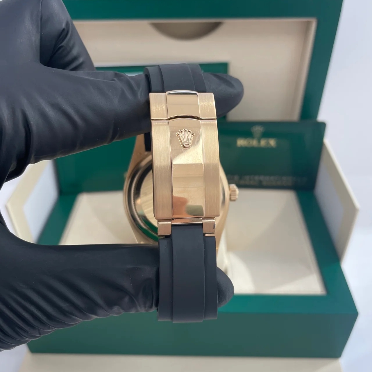 RLX Sky-Dweller 42mm 336238-0003 Yellow Gold White Dial Oysterflex - LITELUX