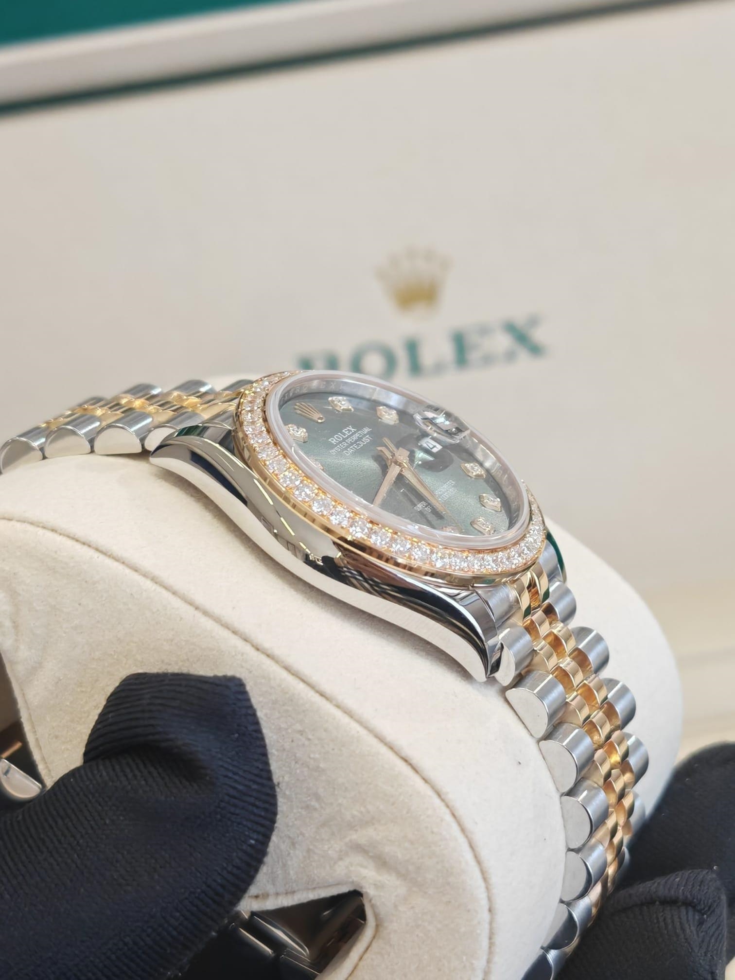 RLX Datejust m278383RBR-0029/0030 31mm Olive Green Dial Oyster Bracelet - LITELUX