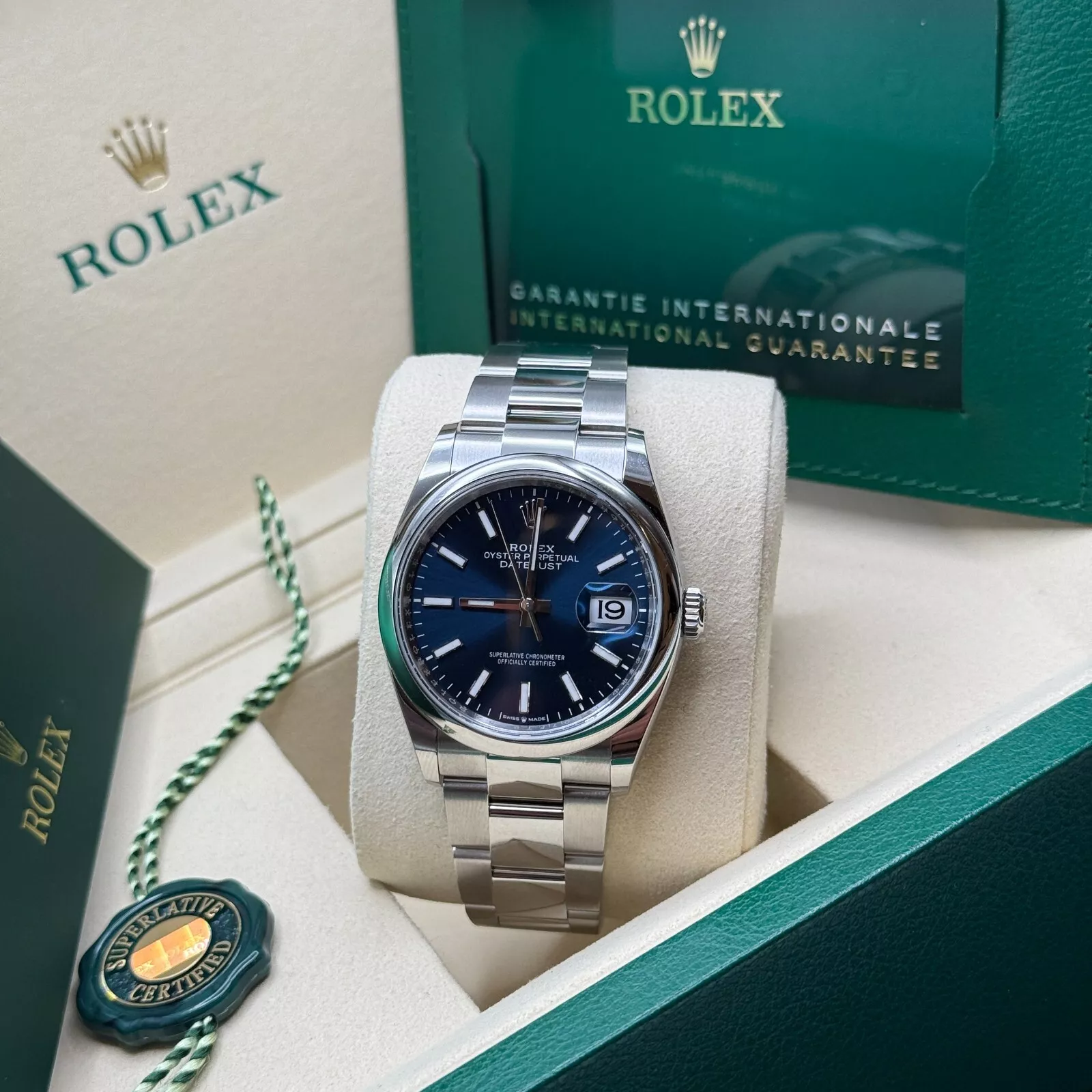 RLX Datejust 36mm 126200 Stainless Steel Blue Dial Oyster Watch - LITELUX