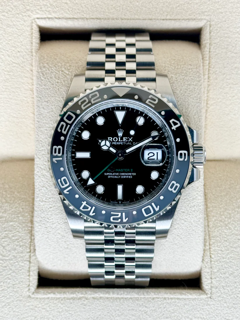 RLX GMT-Master II 40mm 126710GRNR-0003 Black Dial Jubilee Watch - LITELUX