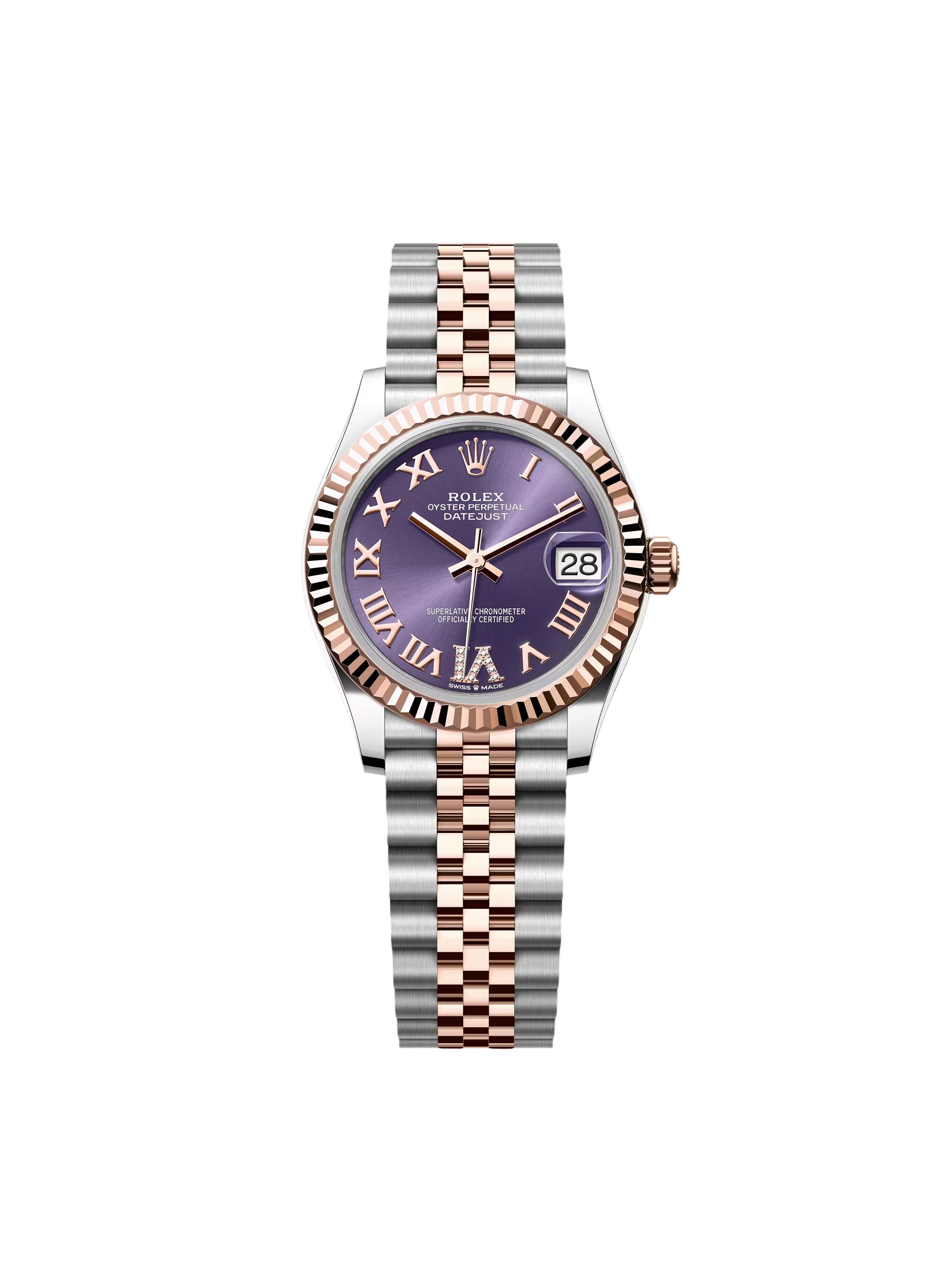 RLX Datejust m278271-0019/0020 Aubergine 31mm Dial Oyster Bracelet Watch - LITELUX
