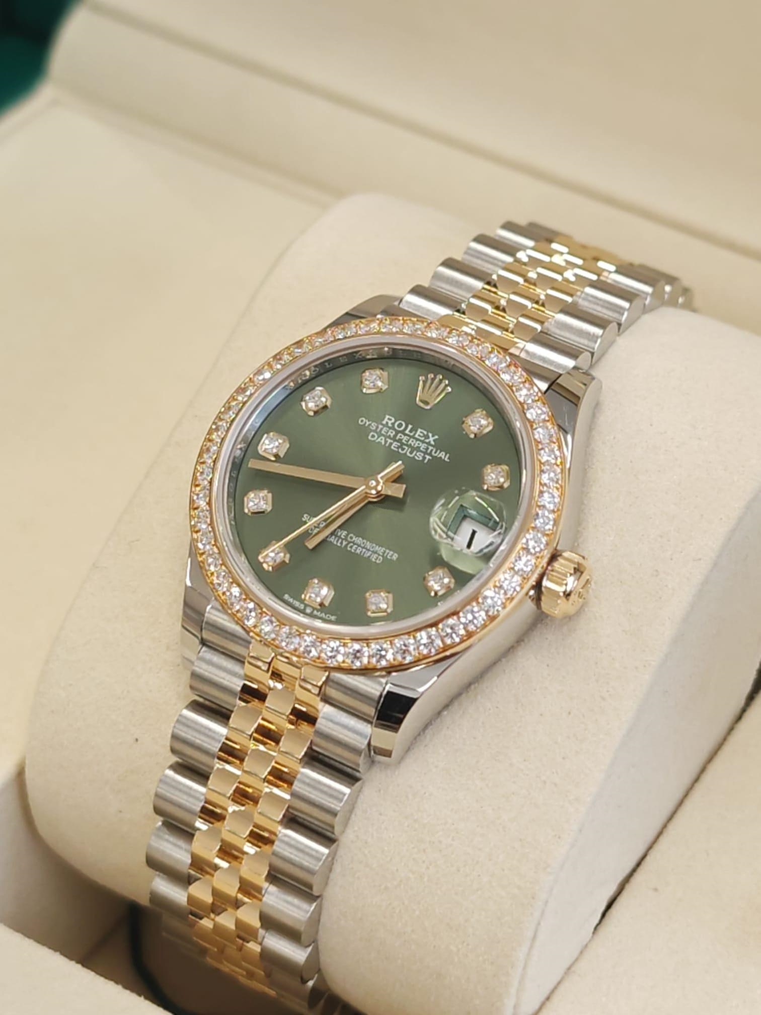 RLX Datejust m278383RBR-0029/0030 31mm Olive Green Dial Oyster Bracelet - LITELUX