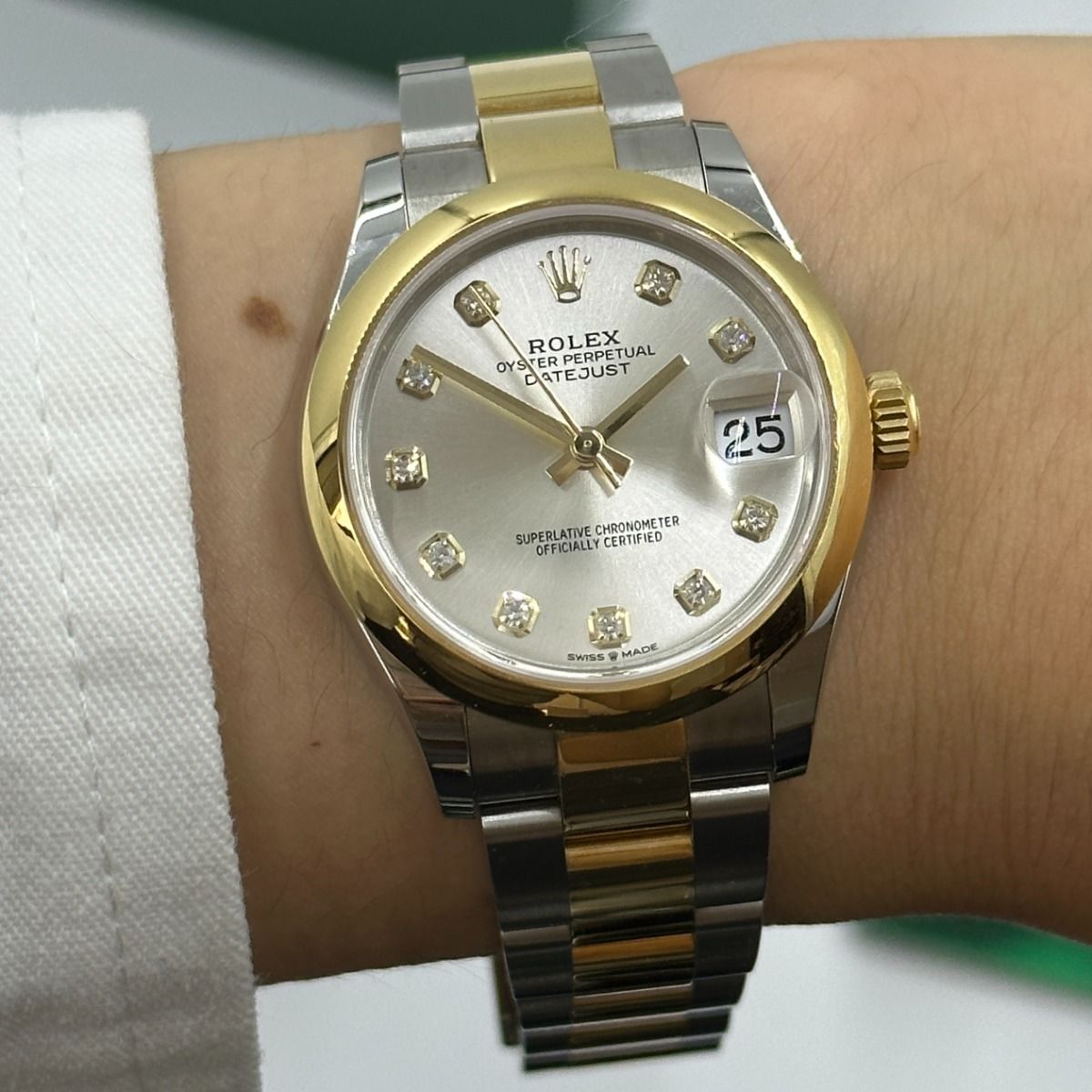 RLX Datejust m278243-0019/0020 31mm Silver Dial Yellow Rolesor Oyster Watch - LITELUX