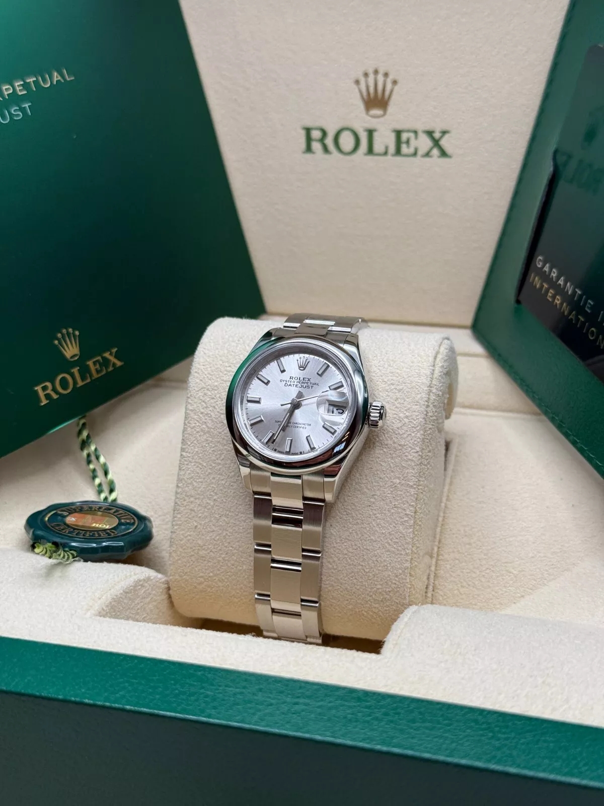 RLX Lady-Datejust 28mm m279160 Oyster Perpetual Silver Dial Oyster Bracelet - LITELUX