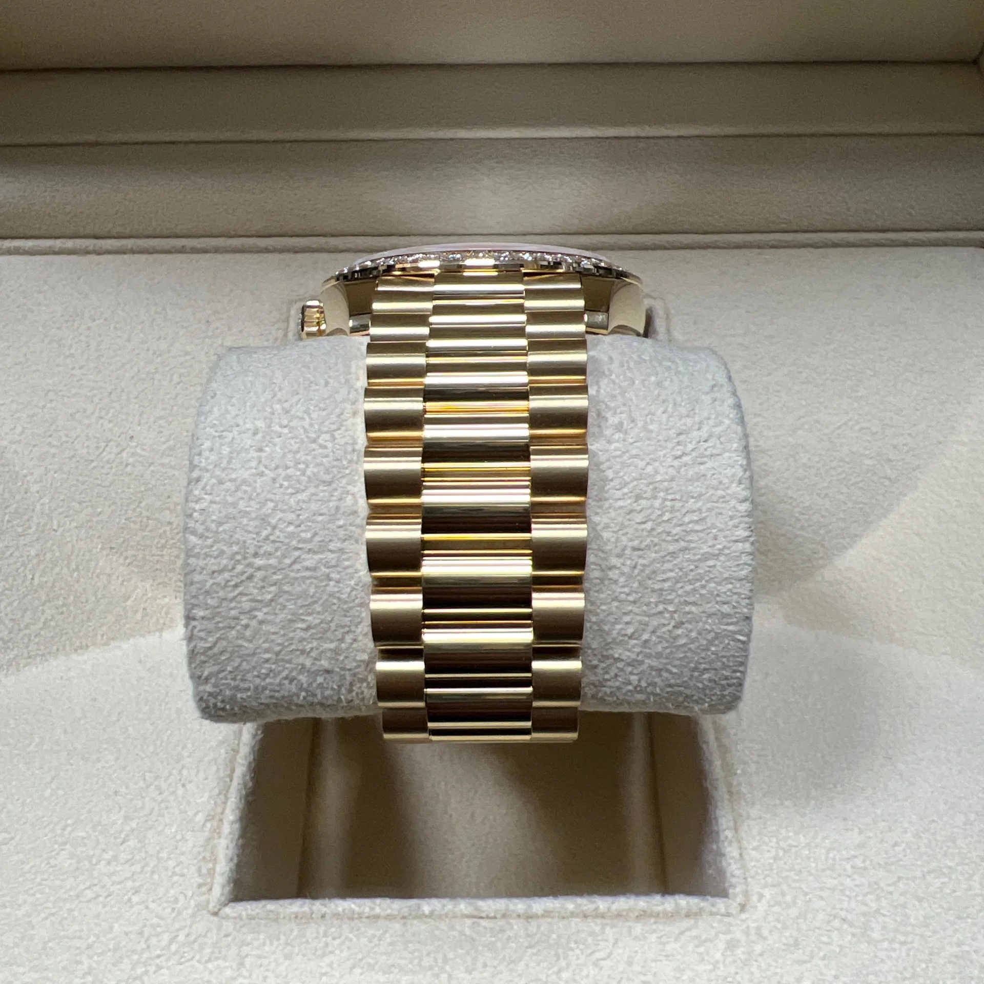 RLX Day-Date 40mm White Mother-of-Pearl Dial President Watch 228348RBR-0046 - LITELUX