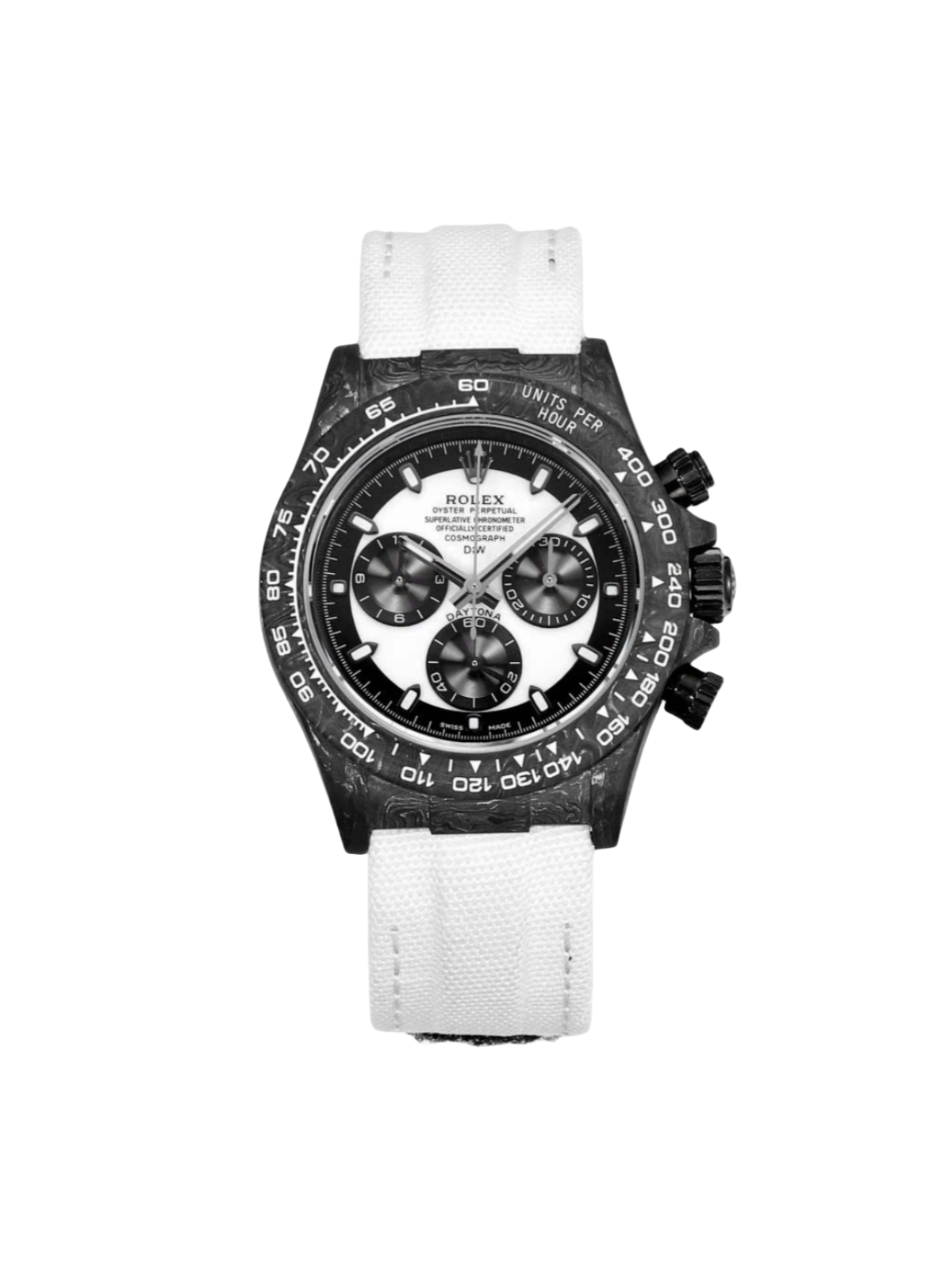 12A(Swiss movement)Rolex Cosmograph Daytona DIW Cream Carbon 40mm Replica 1:1 – Top Quality Version - LITELUX