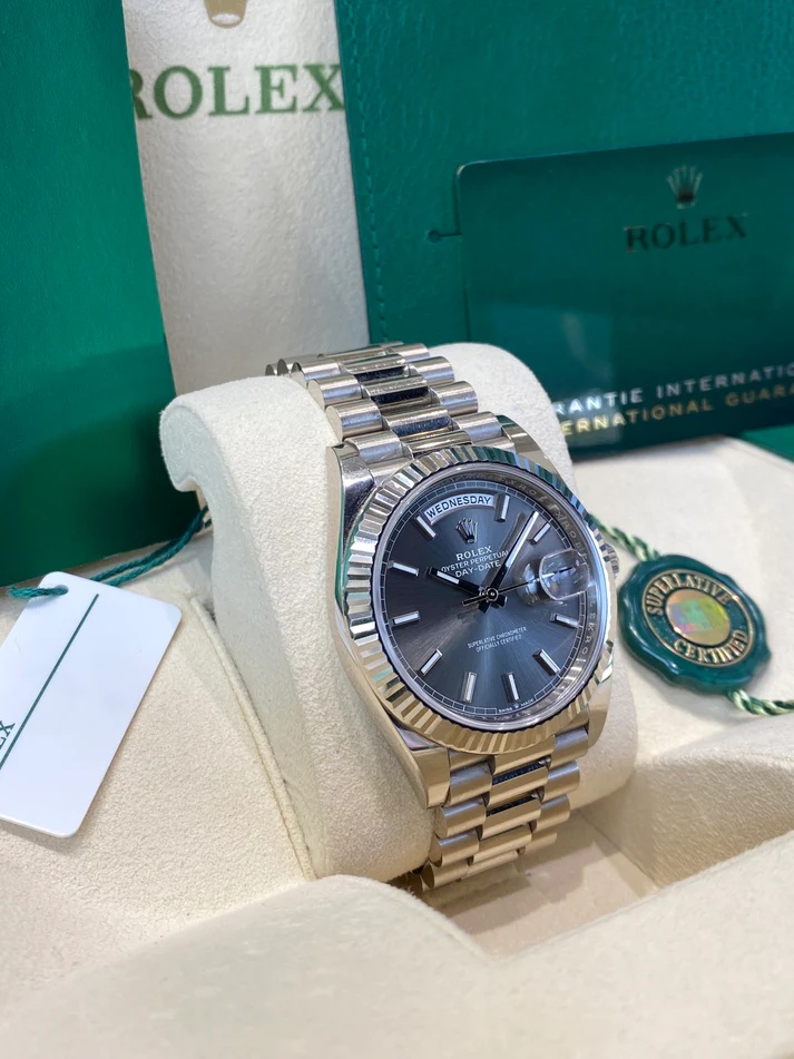 RLX Day-Date 40mm Slate Diamonds Dial 228236-0013 - LITELUX