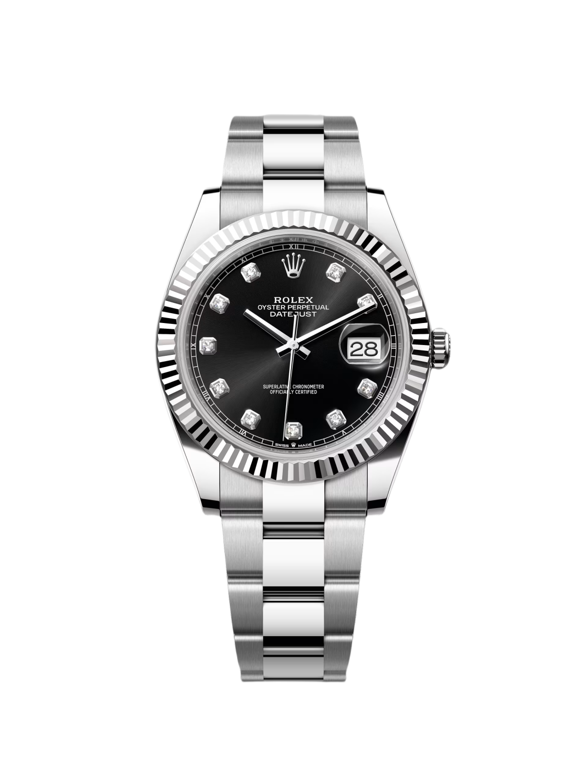 RLX Datejust 41mm 126334 Black Diamond Oyster Stainless Steel Mens Watch - LITELUX