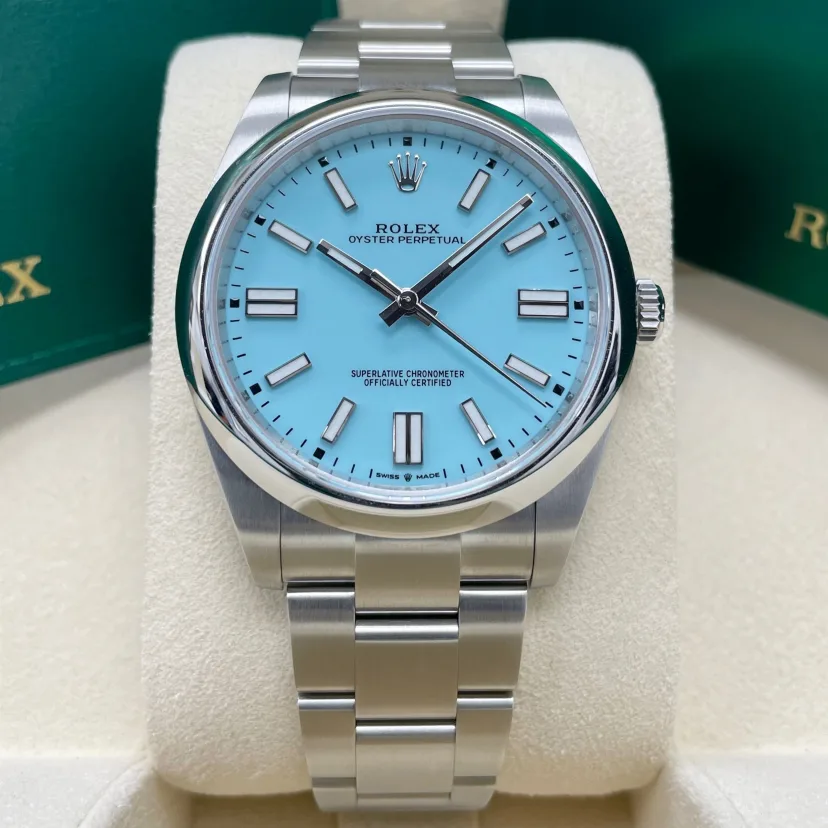 RLX 124300 Oyster Perpetual 41mm Oyster Perpetual Turquoise Index Dial - LITELUX