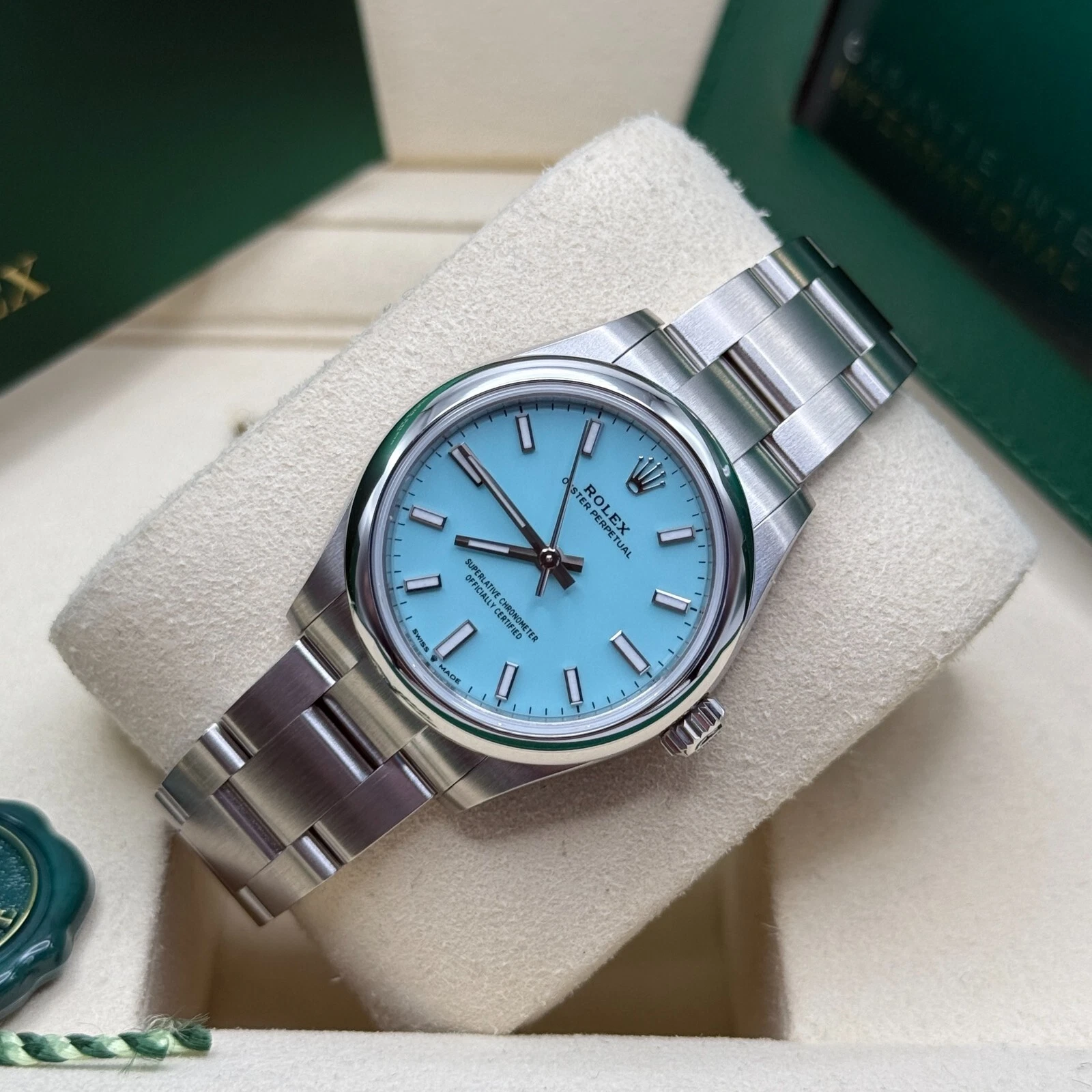 RLX Oyster Perpetual 31mm 277200-0007 Turquoise Dial Oyster Bracelet Watch - LITELUX