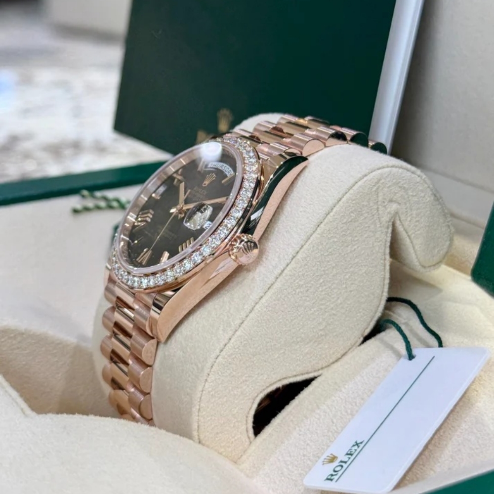 RLX Day-Date 40mm Slate Ombré Dial and Diamond Bezel 228345rbr-0025 - LITELUX