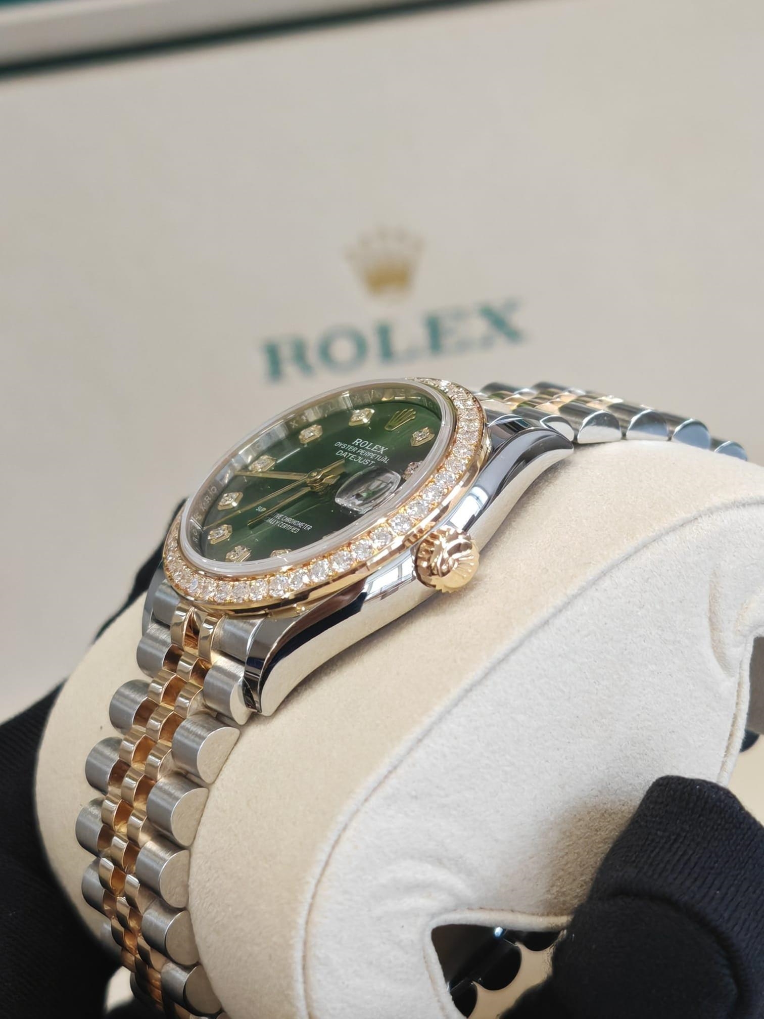 RLX Datejust m278383RBR-0029/0030 31mm Olive Green Dial Oyster Bracelet - LITELUX