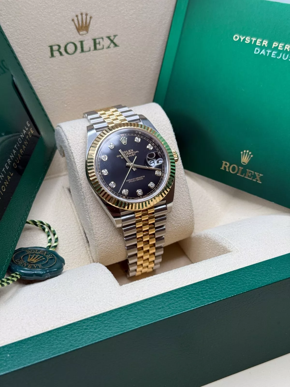 RLX Datejust 36mm 126233 Custom Black Dial Jubilee Bracelet Watch - LITELUX