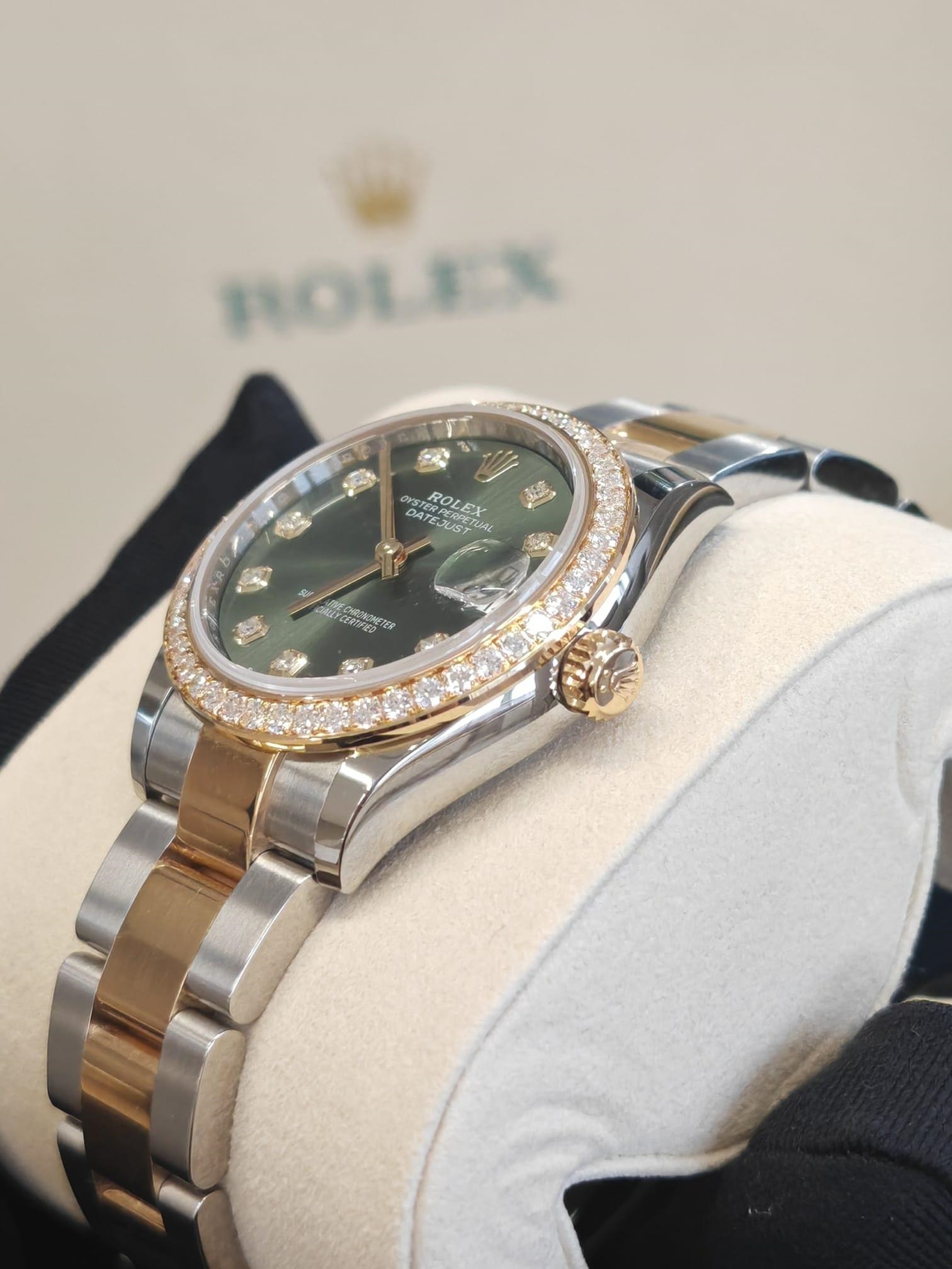 RLX Datejust m278383RBR-0029/0030 31mm Olive Green Dial Oyster Bracelet - LITELUX