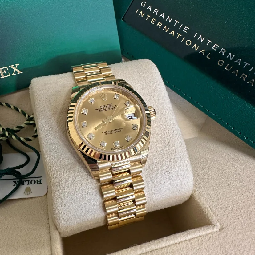 RLX Lady-Datejust 28mm 279178 Champagne Diamonds Dial - LITELUX