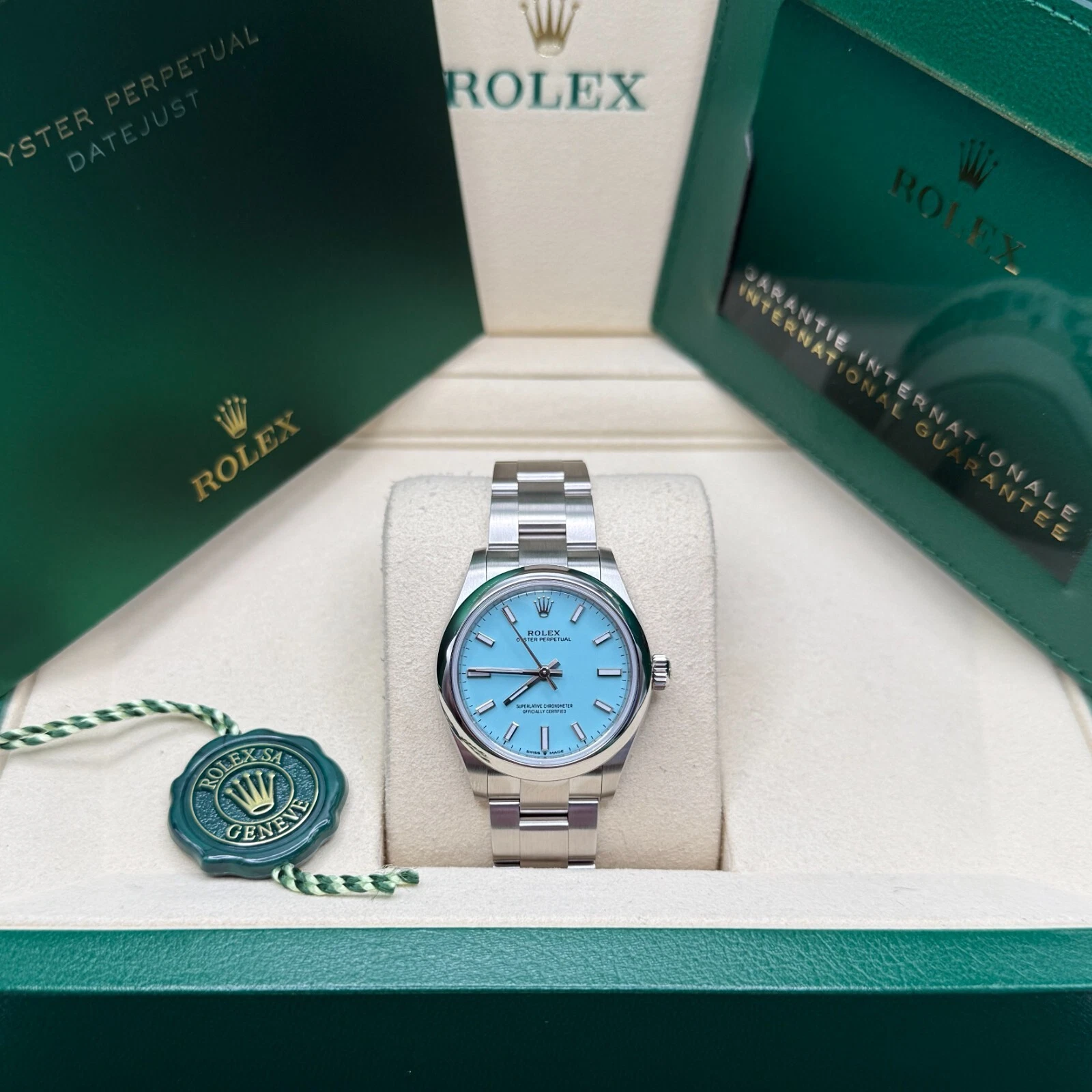 RLX Oyster Perpetual 31mm 277200-0007 Turquoise Dial Oyster Bracelet Watch - LITELUX