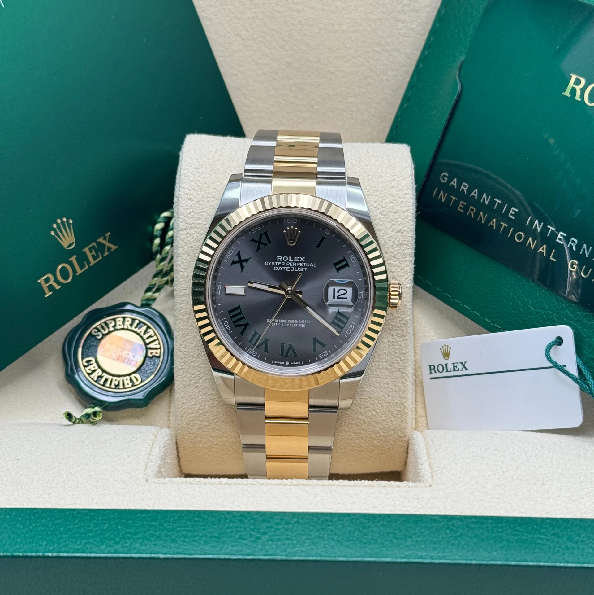 RLX Datejust 41mm 126333 Two-Tone Yellow Gold Fluted Bezel 