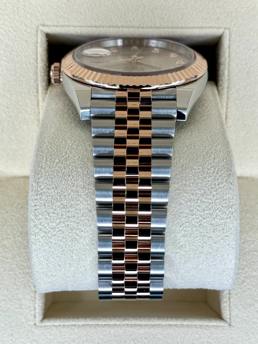 RLX Datejust 41mm 126331 Sundust Diamond Jubilee Steel and Everose Gold Watch - LITELUX