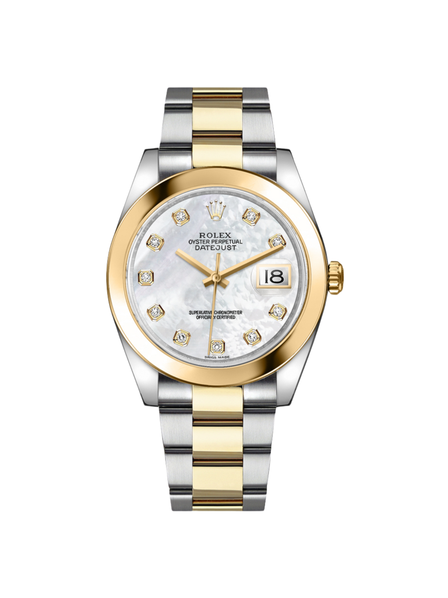 RLX Datejust 41mm 126303 White MOP Diamond Jubilee Steel and Yellow Gold - LITELUX