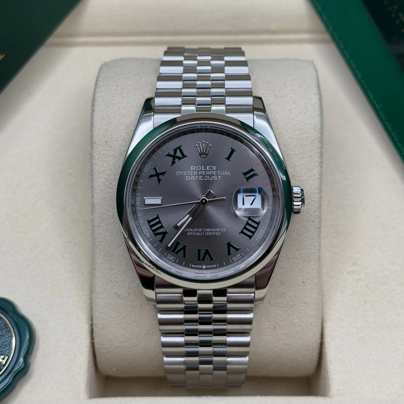 RLX Datejust 36mm 126200 Oyster Perpetual Wimbledon Dial Jubilee Stainless Steel - LITELUX