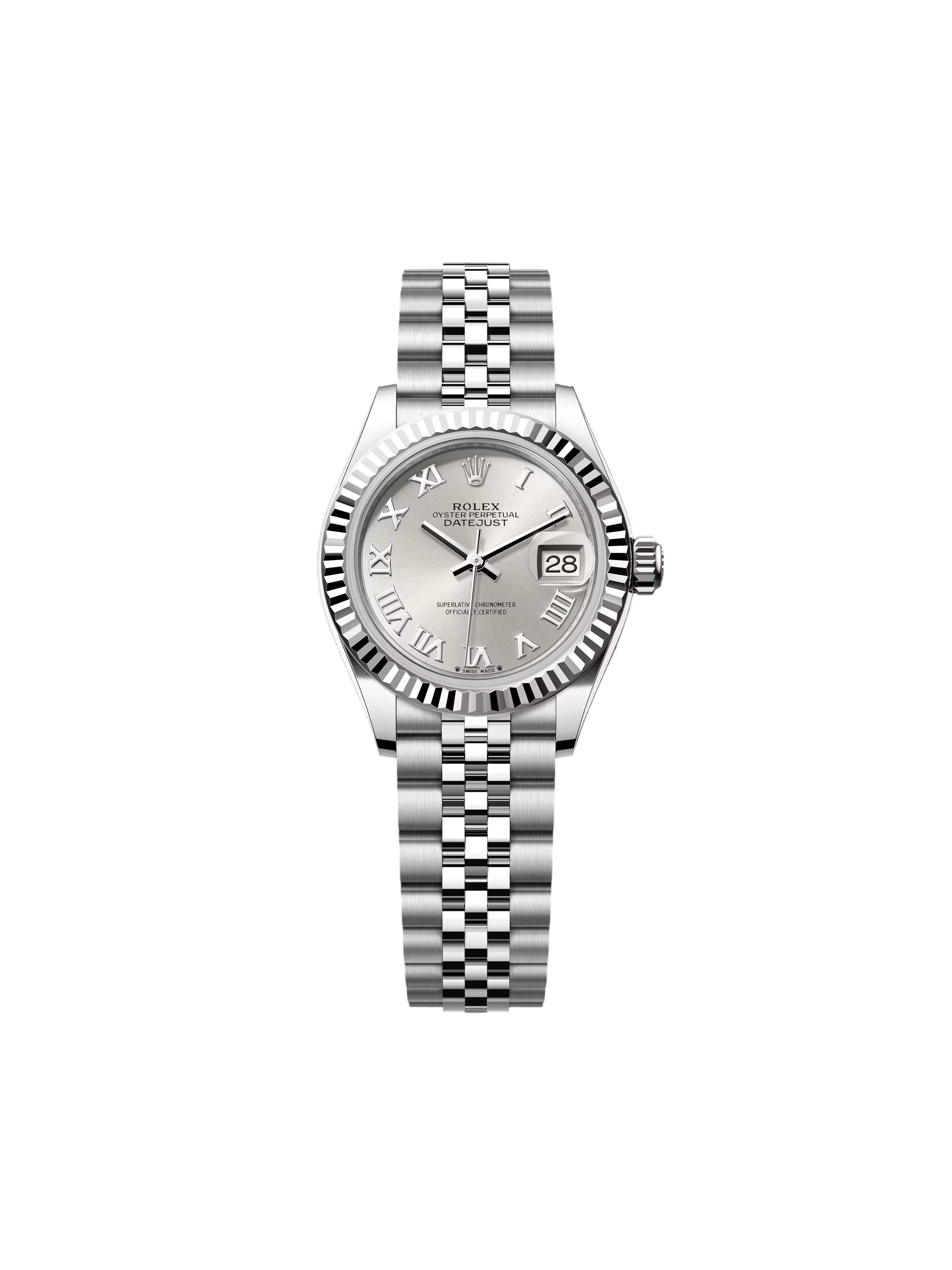 RLX Lady-Datejust 28mm 279174 Silver Roman Dial Oyster Bracelet - LITELUX