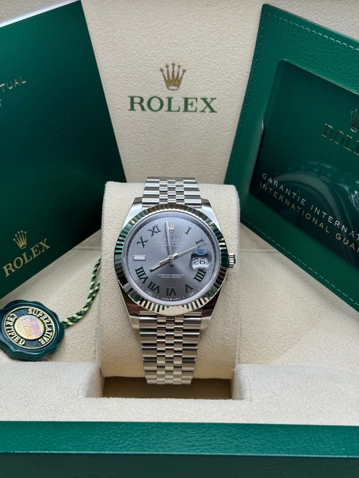 RLX Datejust 41mm 126334 Slate Roman Jubilee Stainless Steel Mens Watch - LITELUX