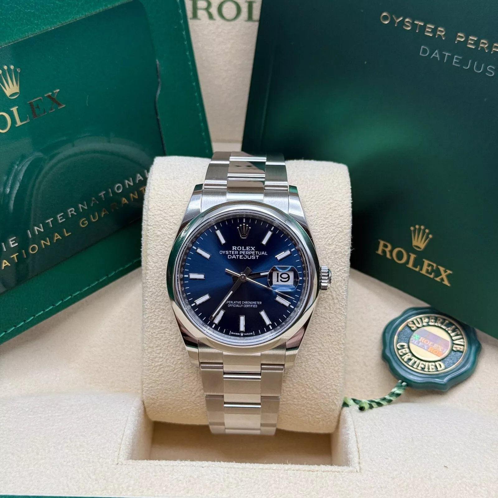 RLX Datejust 36mm 126200 Stainless Steel Blue Dial Oyster Watch - LITELUX