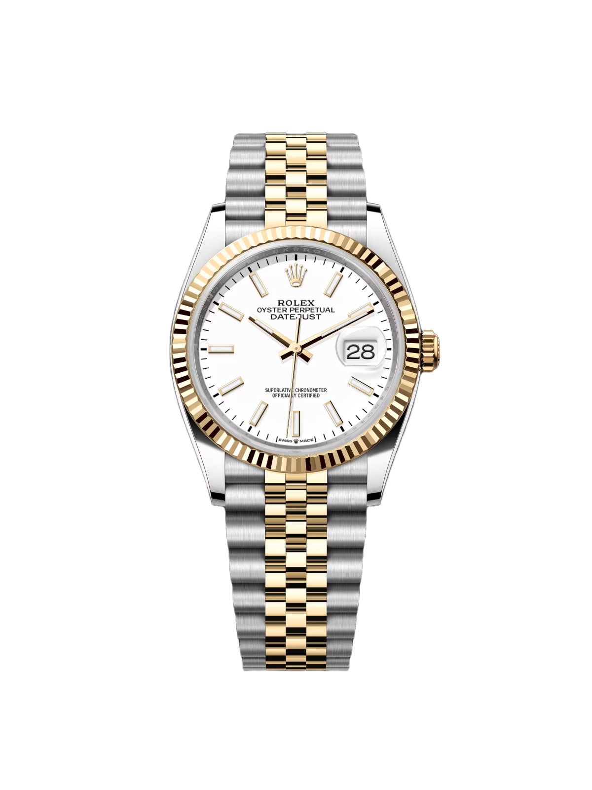 RLX Datejust 36mm 126233 White Index Dial Two-Tone Jubilee Bracelet Watch - LITELUX